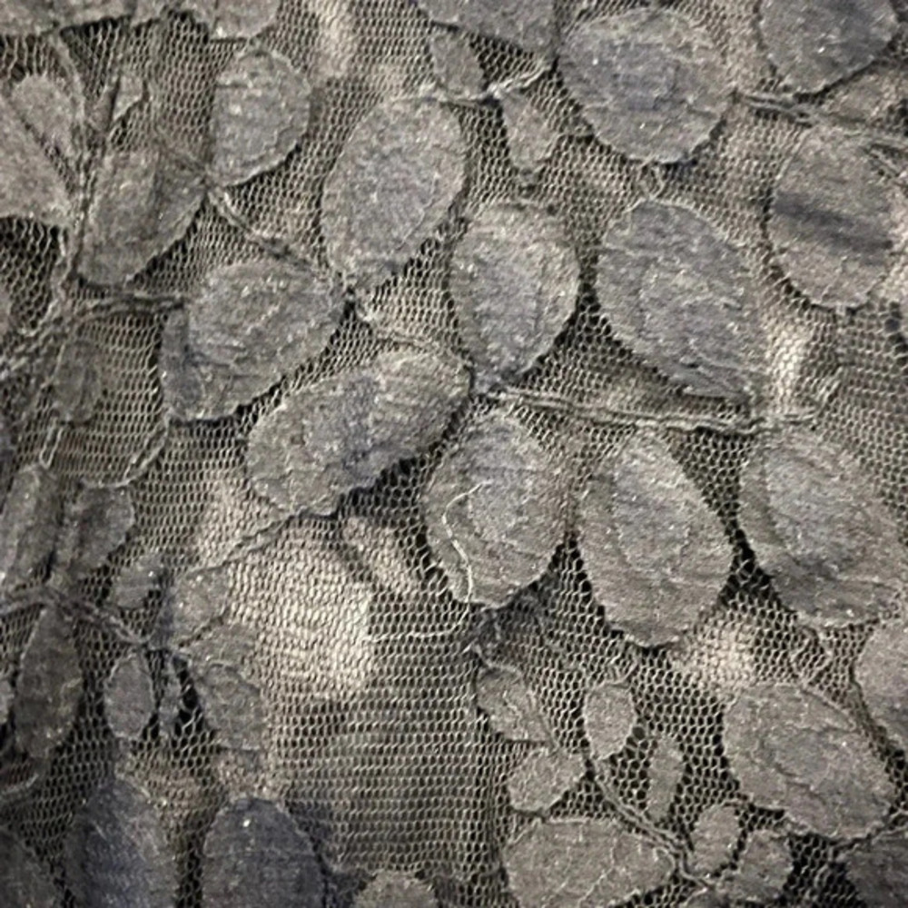Free People Black Boho Sheer Floral Lace Dress Black Size 2 Wedding Event - Picture 5 of 12